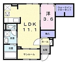 Amrita IV 1階1LDKの間取り