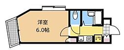 キャッスルマンション相模原A号館 1Kの間取図画像