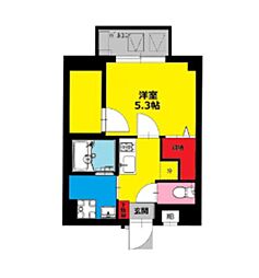 東京メトロ東西線 南砂町駅 徒歩6分の賃貸マンション 4階1SKの間取り