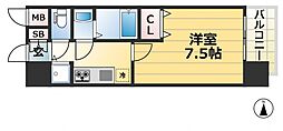 KDXレジデンス三宮 1Kの間取図画像