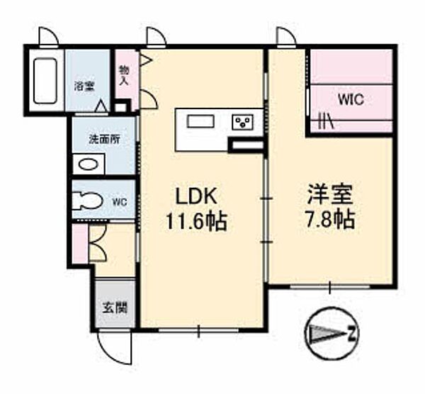 Ｊ　カルテット A0102｜広島県広島市南区東雲３丁目(賃貸アパート1LDK・1階・47.15㎡)の写真 その2