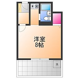 プレアール和泉大宮 1Kの間取図画像