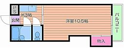 東洋プラザ桜ノ宮 3階1Kの間取り