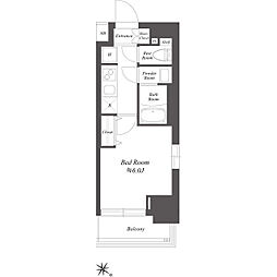 SS.FLAT北品川 1Kの間取図画像