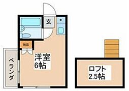 メゾン明和 ワンルームの間取図画像