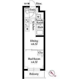 (仮称)プラチナスクエア赤羽 5階1DKの間取り