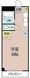 グラスセゾン ワンルームの間取図画像