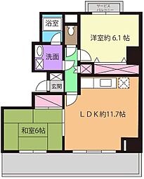 アプリ新横浜 2LDKの間取図画像