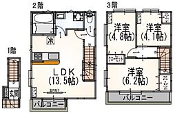ラニカイ 2階3LDKの間取り