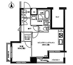 コンフォリア西早稲田 8階1LDKの間取り
