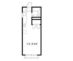 ジュネス三軒茶屋 1階1Kの間取り