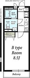 リブリ-KOIKE 1Kの間取図画像