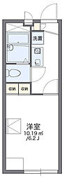 レオパレスビューテラス 1階1Kの間取り