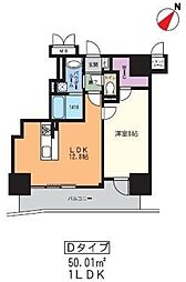 果樹園ST 6階1LDKの間取り