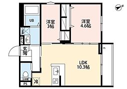 CASA・K 府中 2LDKの間取図画像