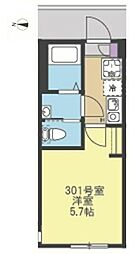 リアンセ 1Kの間取図画像