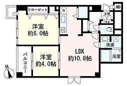 グランドメゾン田町 2LDKの間取図画像