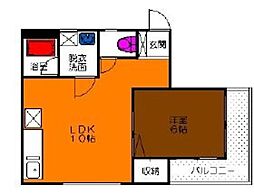 リッチモンド・イン 2階1LDKの間取り