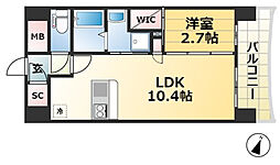 セレニテ三宮プリエ 4階1LDKの間取り