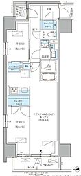パークアクシス品川天王洲アイル 5階2LDKの間取り