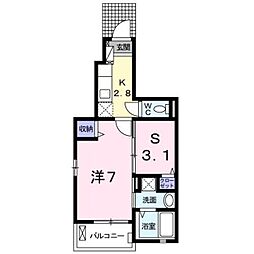 ブローテ5 1SKの間取図画像