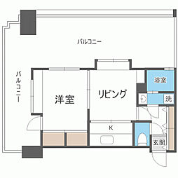 エステート・モア白金クロス 2Kの間取図画像
