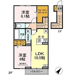 GH5 2LDKの間取図画像
