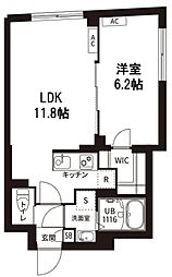 レピュア旗の台レジデンス 1LDKの間取図画像