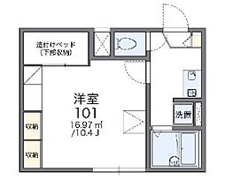 レオパレス稲荷町 1Kの間取図画像