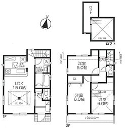 ＢＬＯＯＭＩＮＧ　ＭＡＩＳＯＮ日野市程久保2丁目 2階3LDKの間取り