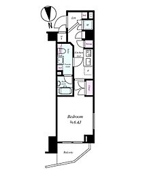 セジョリ南品川 1Kの間取図画像