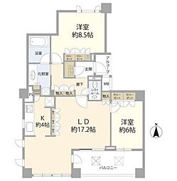 ルフォン飛鳥山 2LDKの間取図画像