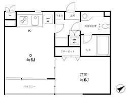 RESIDIA笹塚 1DKの間取図画像