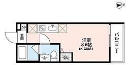 レガロ 1階ワンルームの間取り