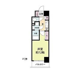 Osaka Metro堺筋線 長堀橋駅 徒歩3分の賃貸マンション 5階1Kの間取り
