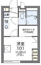 レオパレス創 1Kの間取図画像