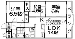 レソーノ 2階3LDKの間取り