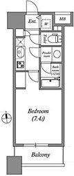 エミリブ練馬 1Kの間取図画像