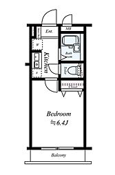 ヴェルステージ上板橋 2階1Kの間取り