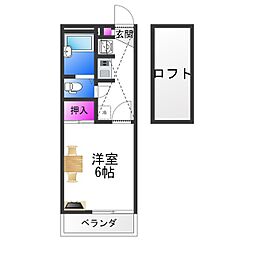 レオパレス加美 1Kの間取図画像