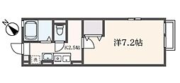 ハイムエイト 1Kの間取図画像