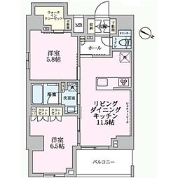 ARKMARK成増 2LDKの間取図画像
