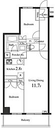 プライマル小石川 2LDKの間取図画像