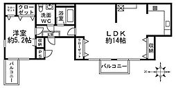 クリオ浅間台ファースト 1LDKの間取図画像