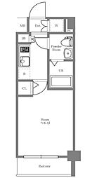 プレール・ドゥーク品川仙台坂 3階1Kの間取り