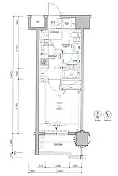 ＳＹＮＥＸ赤塚駅前 3階1Kの間取り