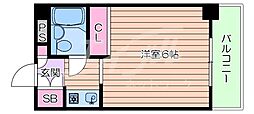 日の出プラザ1号館 1Kの間取図画像