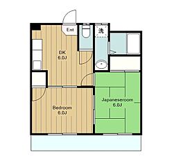 ビューテラスタカハシ 2DKの間取図画像