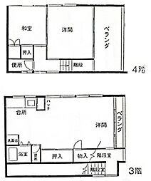 駒込ビル 2LDKの間取図画像