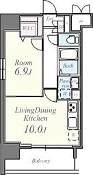 エクセレントワン 1LDKの間取図画像